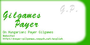 gilgames payer business card